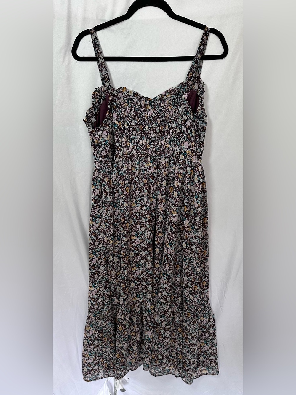 Torrid Chiffon Sleeveless Tiered Floral Midi Dress Size 1 - Picture 8 of 15